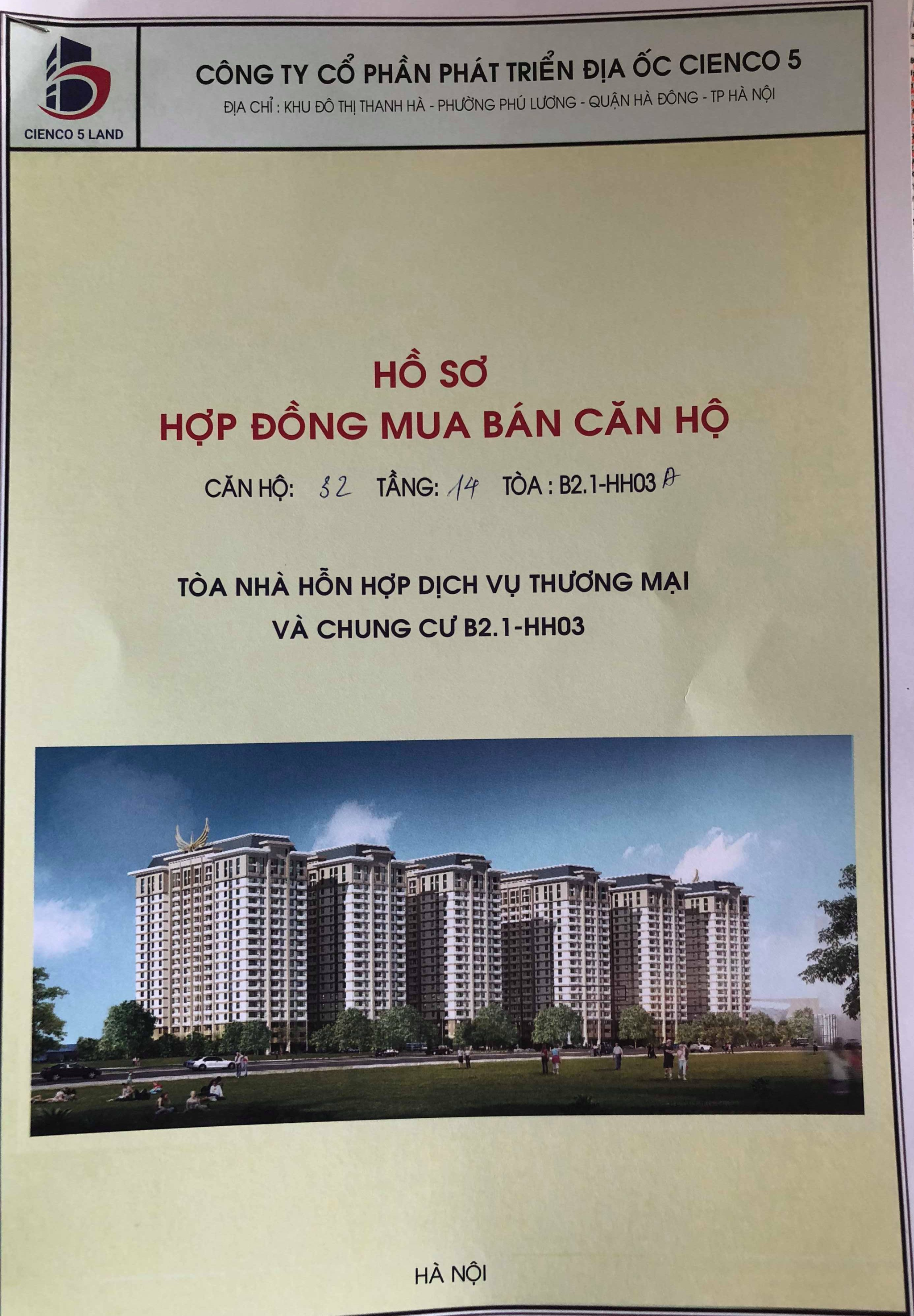 mẫu hợp đông mua bán chung cư thanh hà