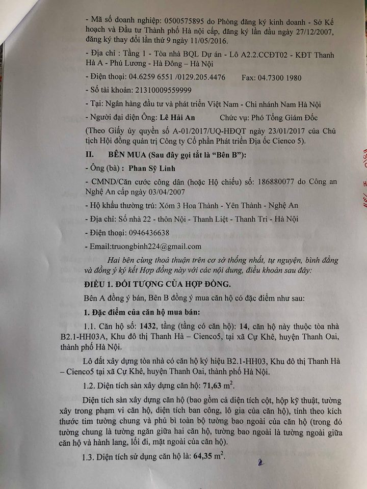 mẫu hợp đông mua bán chung cư thanh hà