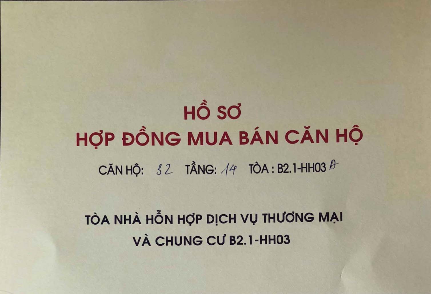 mẫu hợp đông mua bán chung cư thanh hà
