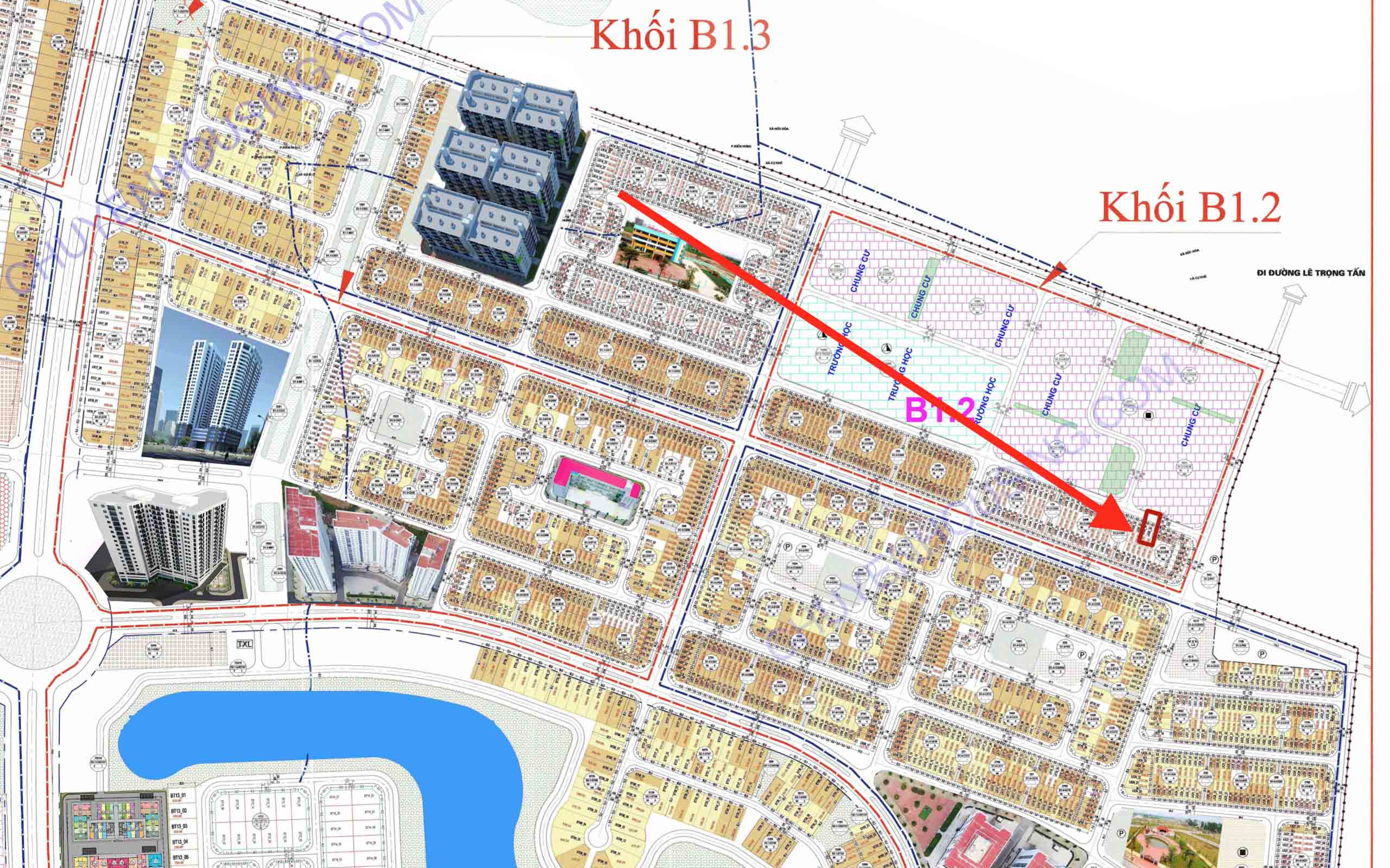 bán liền kề thanh hà b1.2 nhìn chung cư