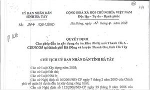 đầu tư xây dựng dự án thanh hà