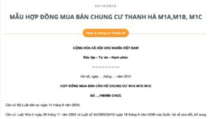 hướng dẫn hồ sơ chuyển nhượng liền kề thanh hà