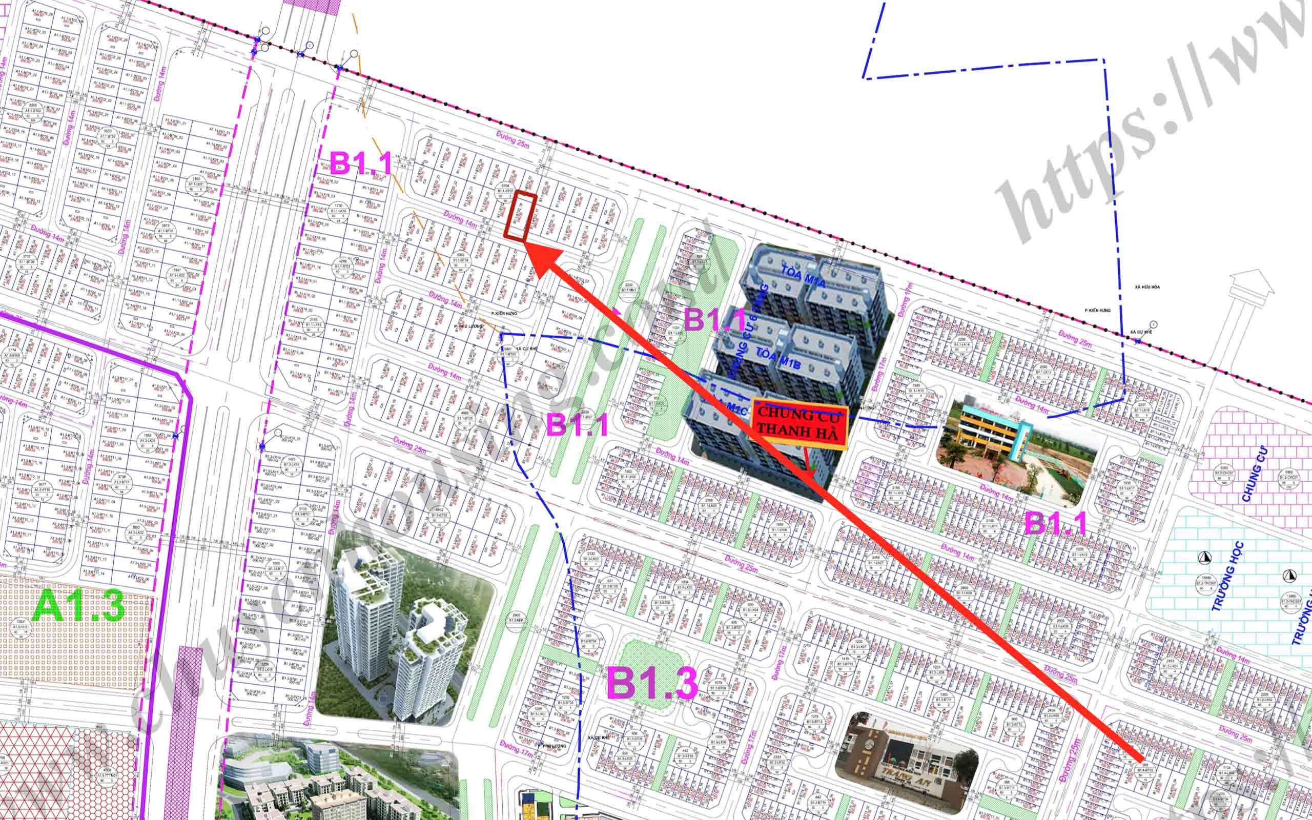 bán biệt thự thanh hà b1.1