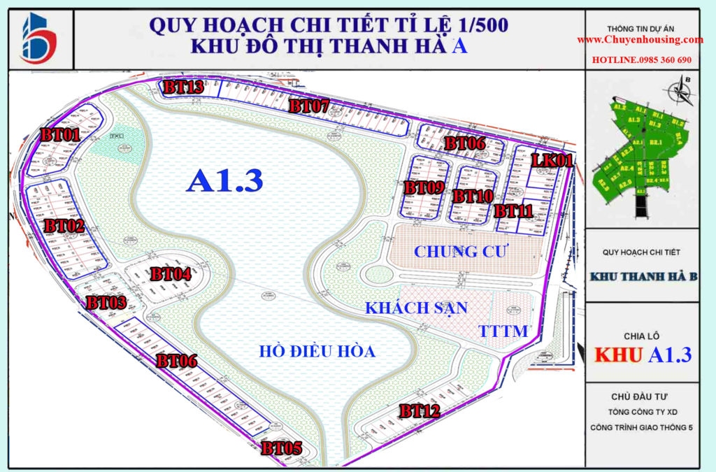 biệt thự thanh hà a1.3