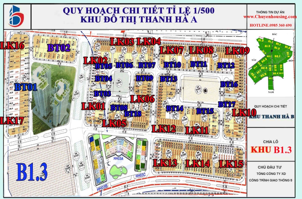 biệt thự thanh hà b1.3