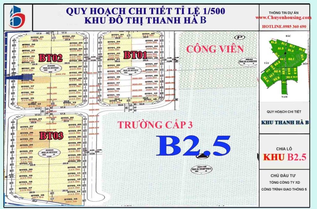 biệt thự thanh hà b2.5