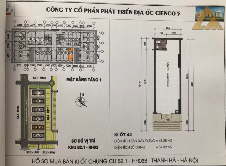 mặt bằng ki ốt thanh hà b2.1 hh03