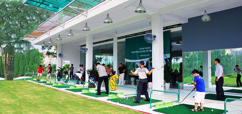 sân tập golf thanh hà