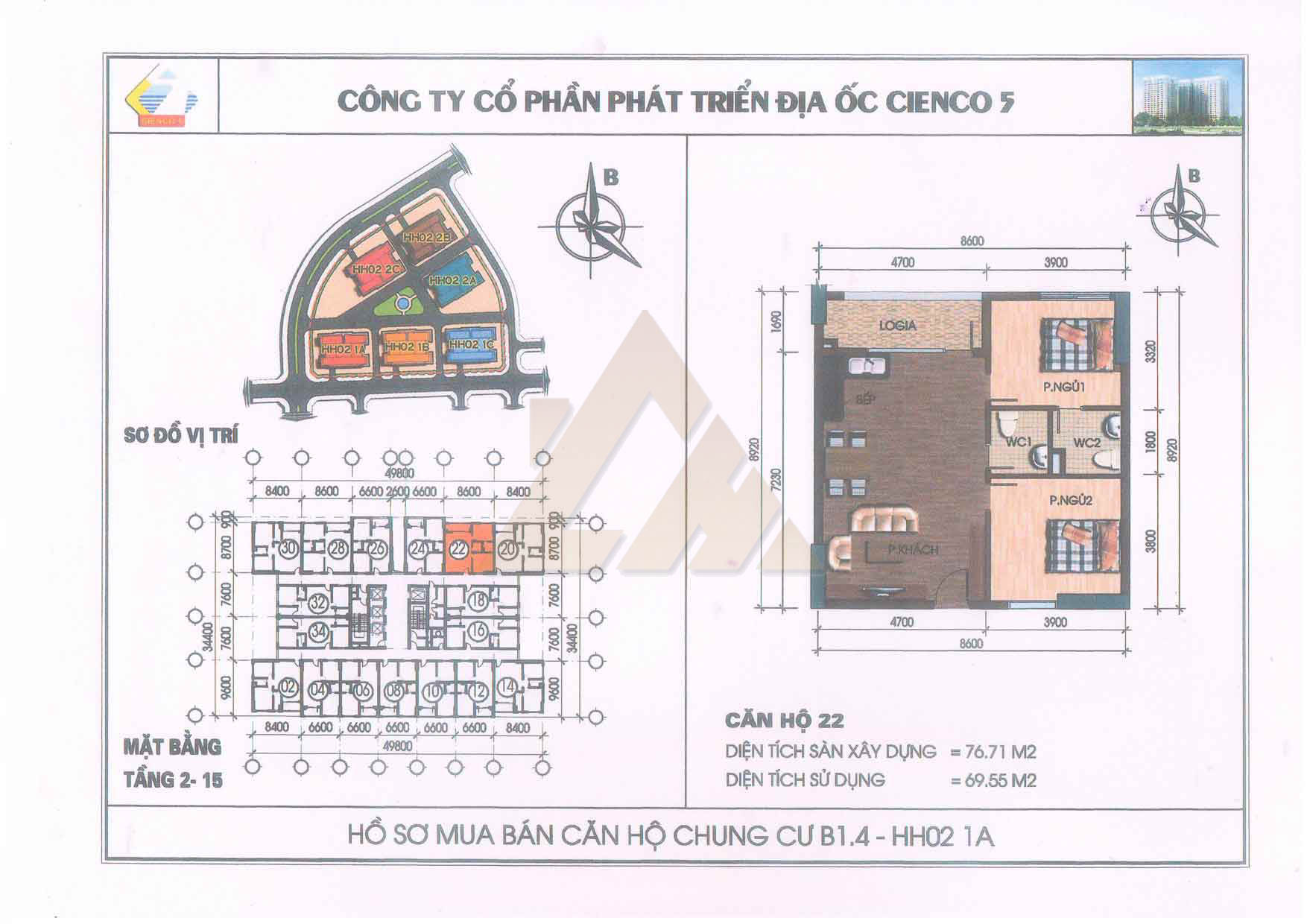 mặt bằng chung cư thanh hà b1.4 hh02 1