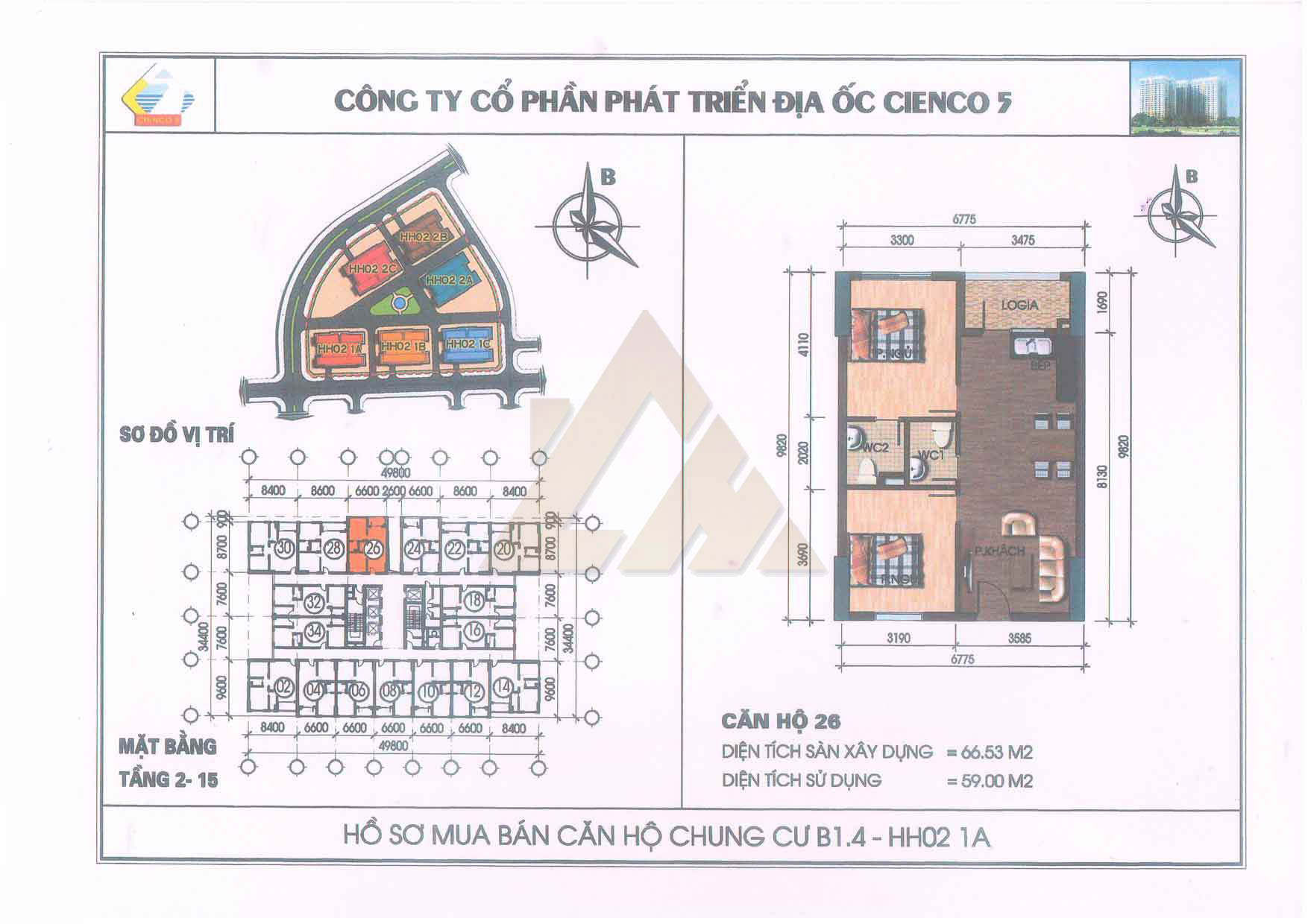 mặt bằng chung cư thanh hà b1.4 hh02 1