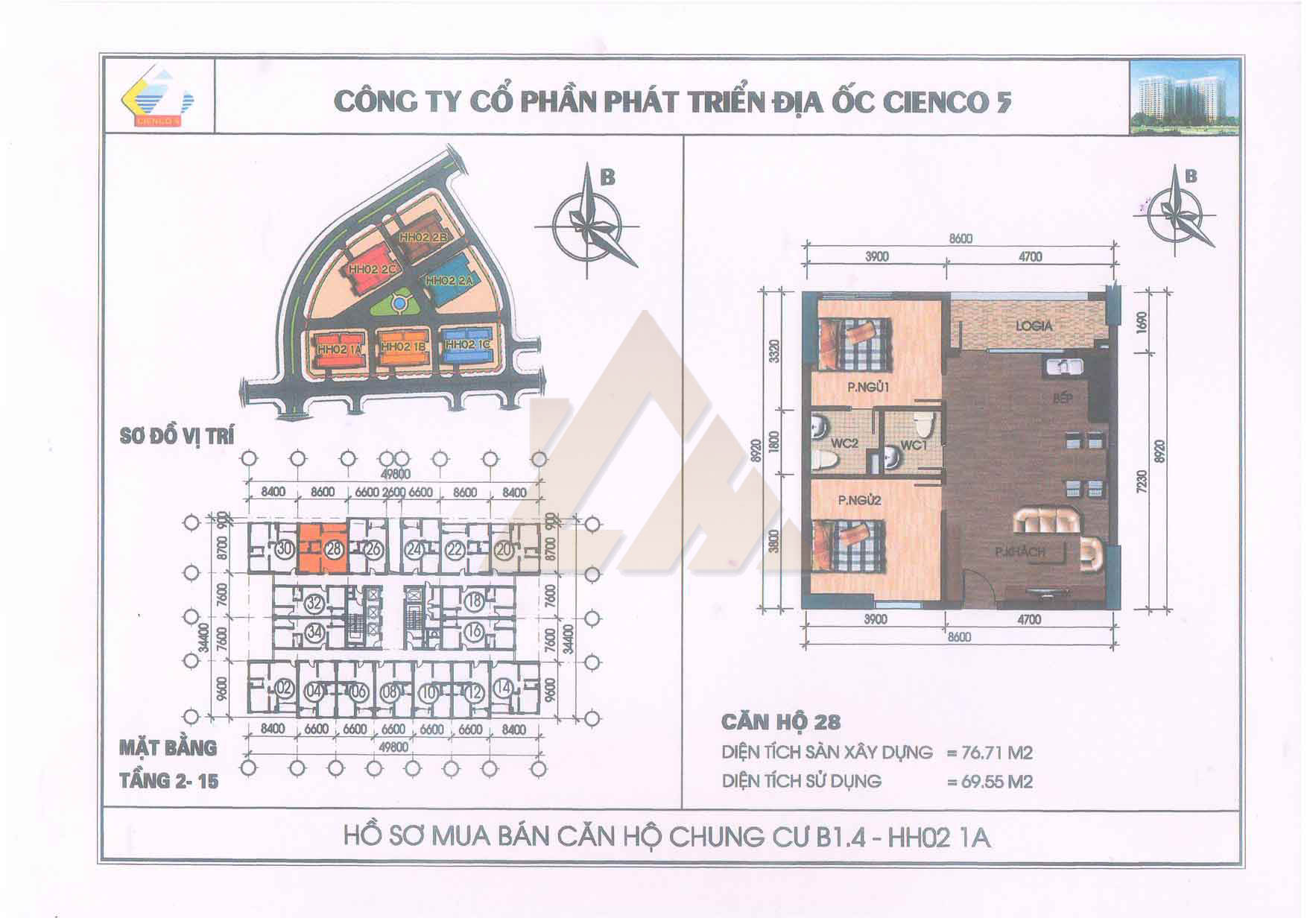 mặt bằng chung cư thanh hà b1.4 hh02 1