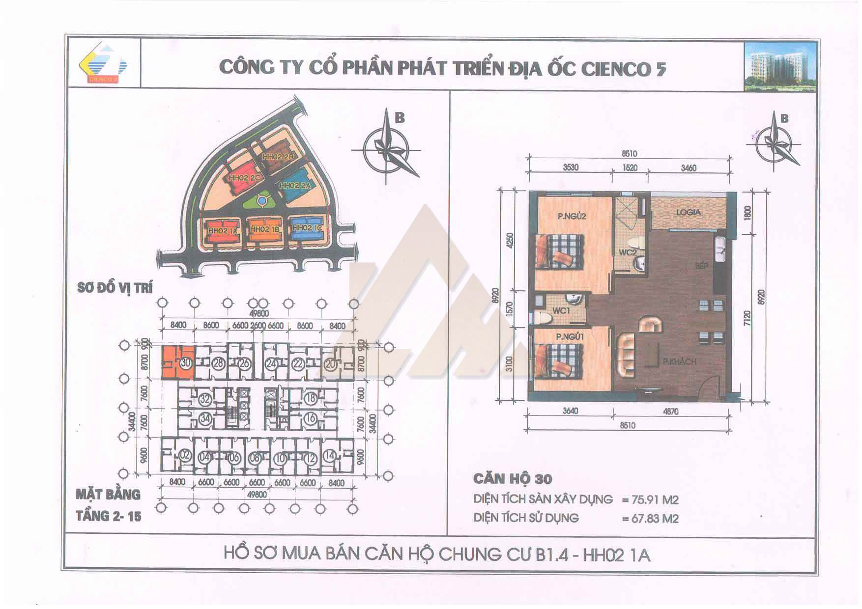 mặt bằng chung cư thanh hà b1.4 hh02 1