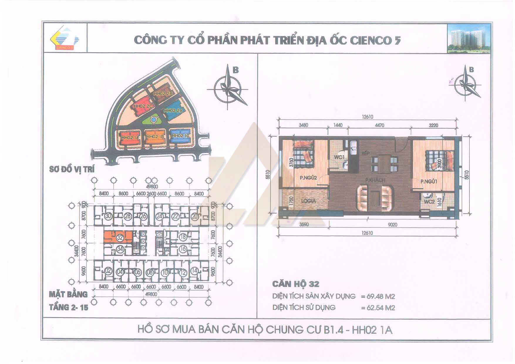 mặt bằng chung cư thanh hà b1.4 hh02 1
