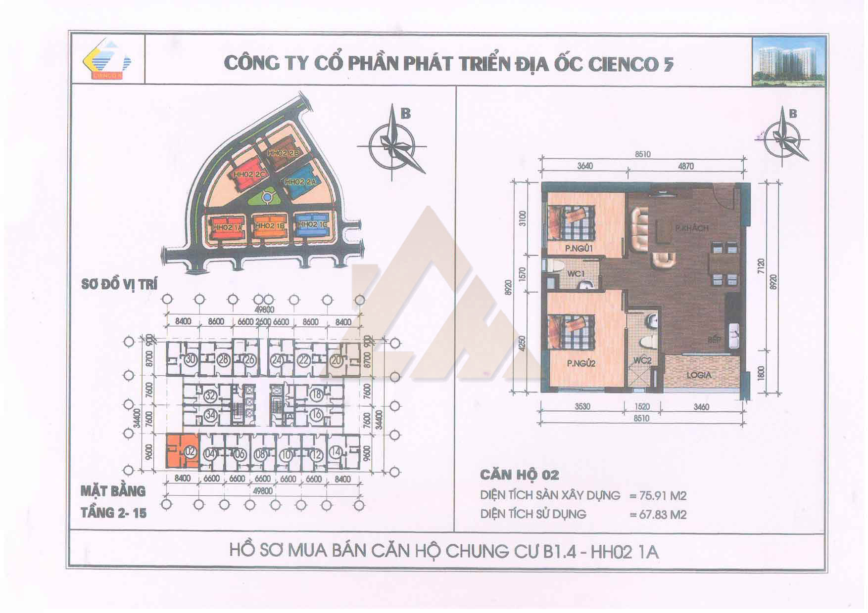 mặt bằng chung cư thanh hà b1.4 hh02 1