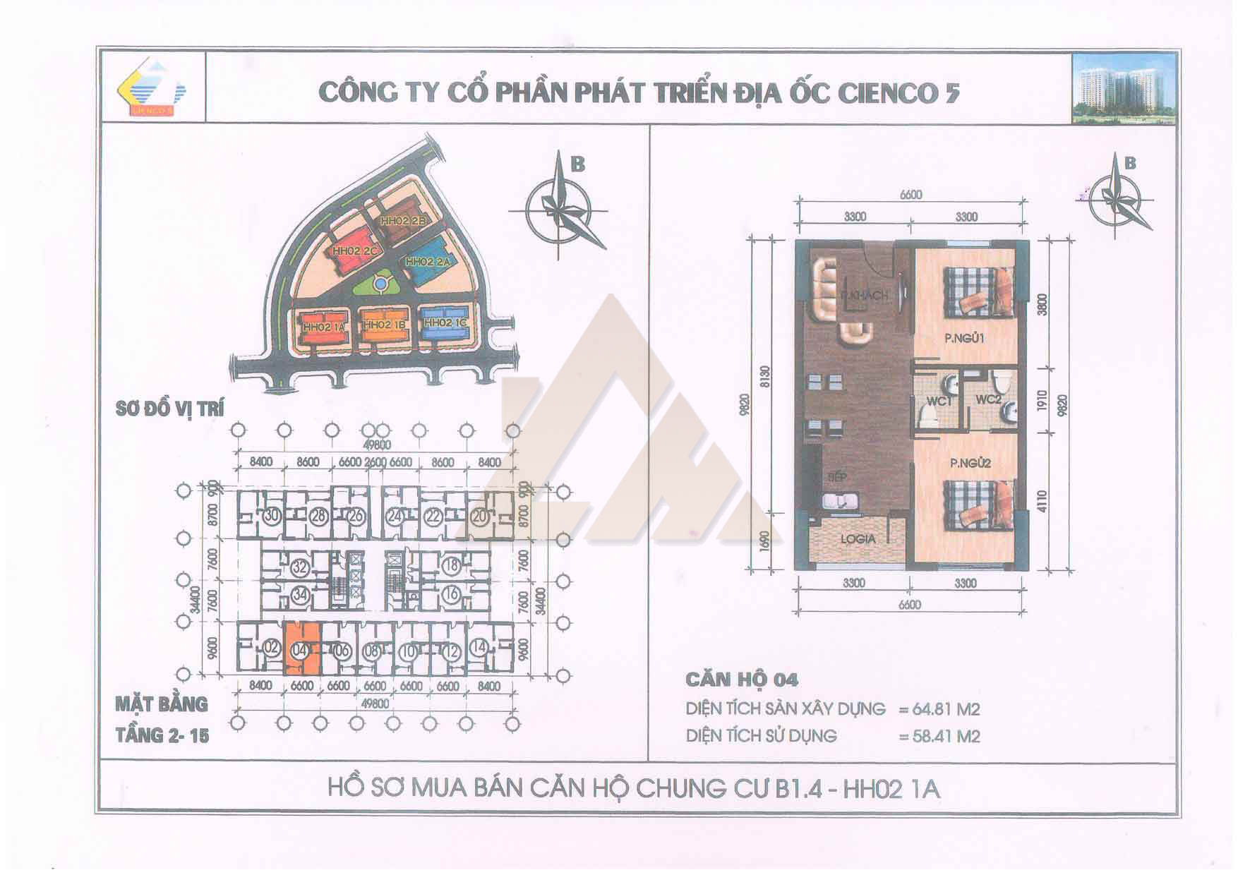 mặt bằng chung cư thanh hà b1.4 hh02 1