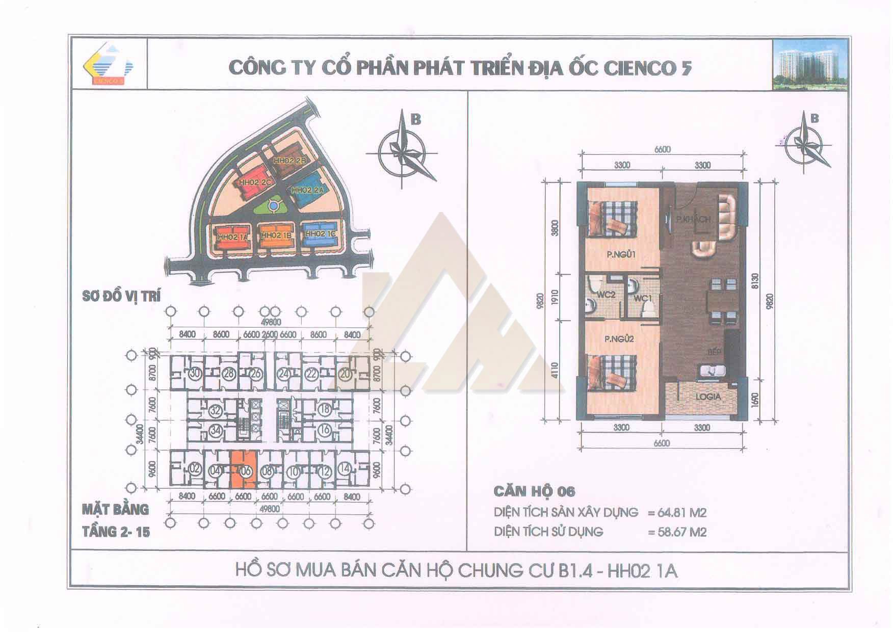mặt bằng chung cư thanh hà b1.4 hh02 1