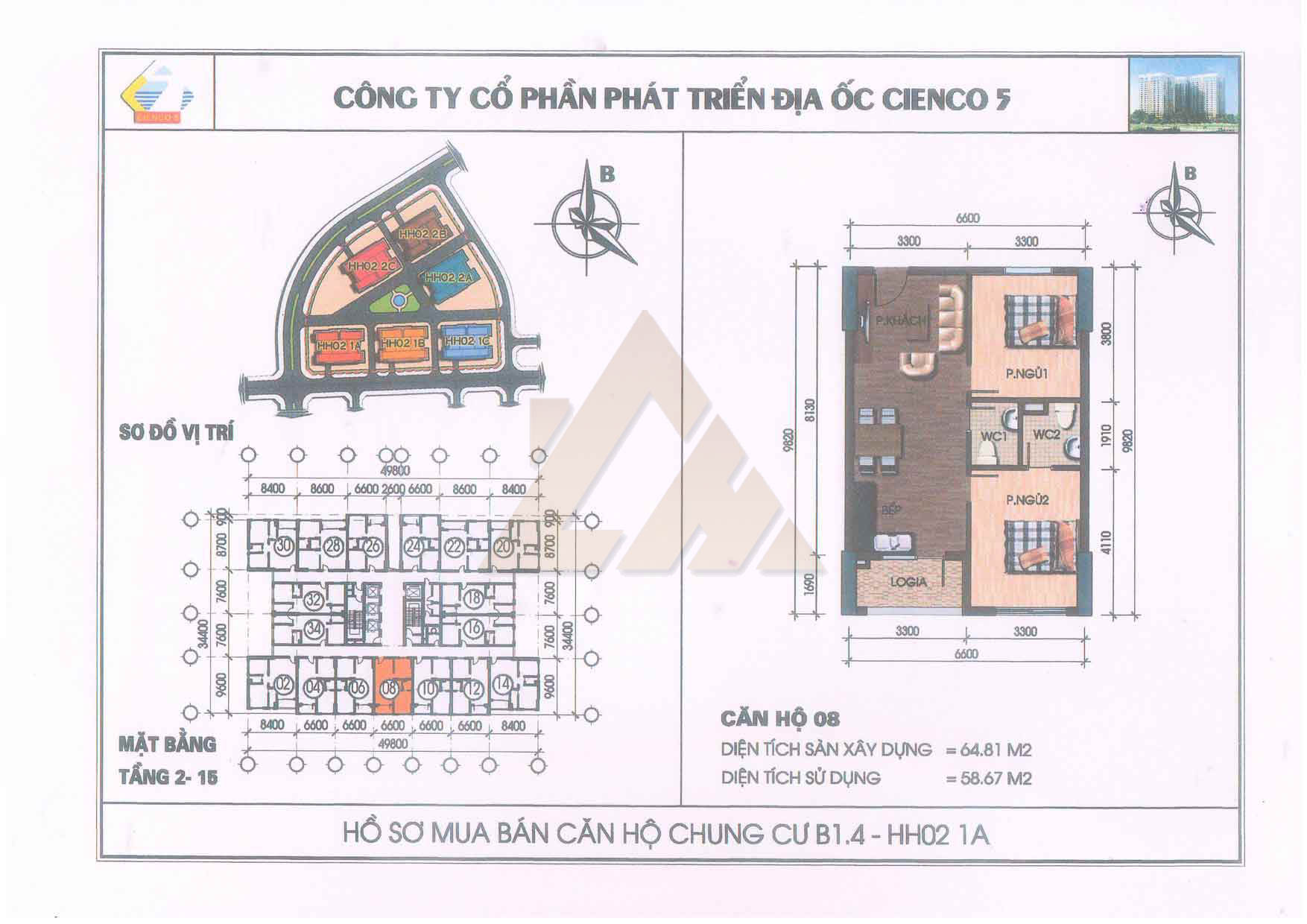 mặt bằng chung cư thanh hà b1.4 hh02 1