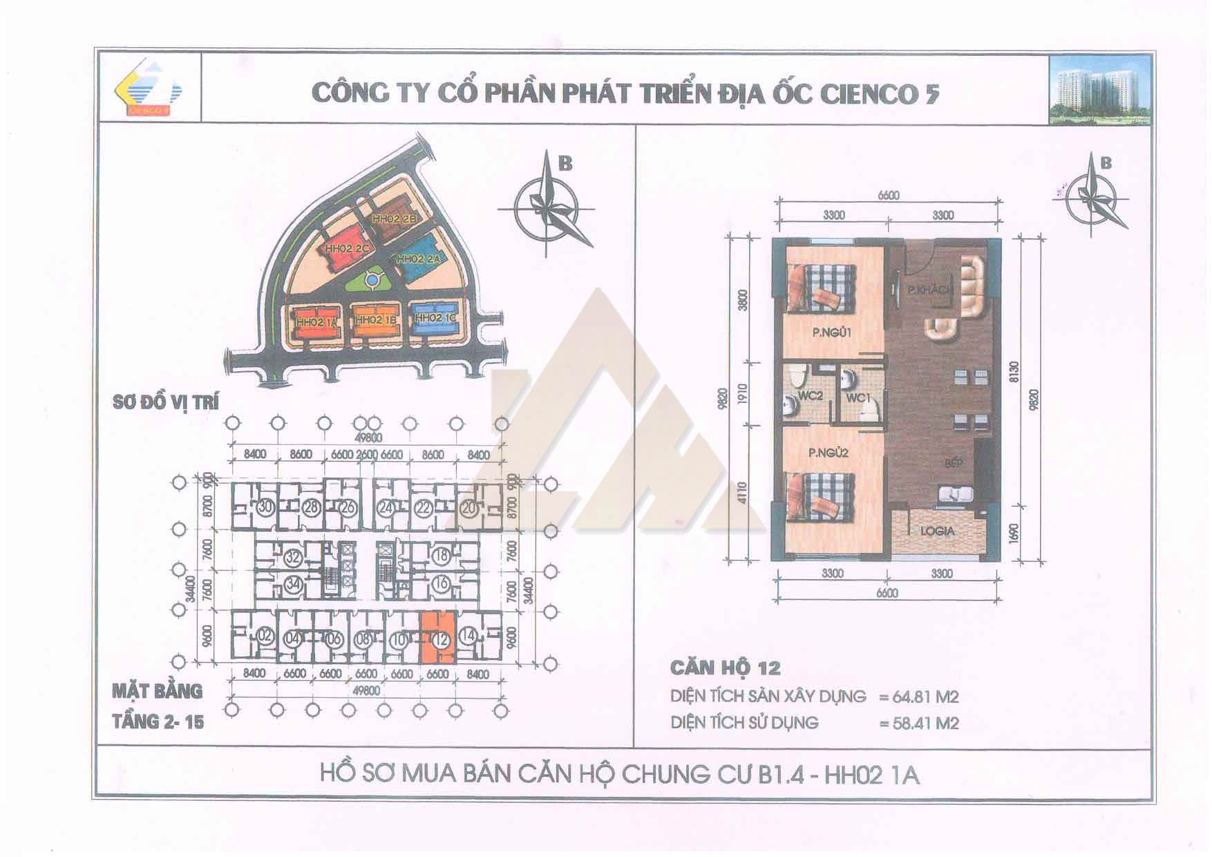 mặt bằng chung cư thanh hà b1.4 hh02 1
