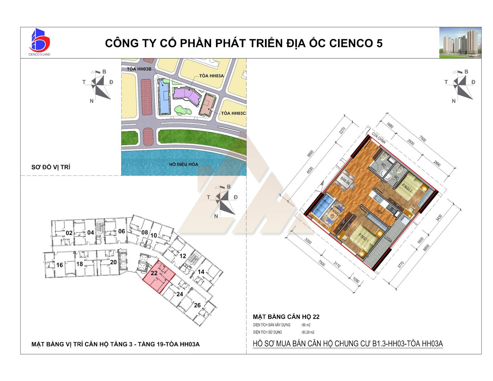 mặt bằng chung cư thanh hà b1.3 hh03