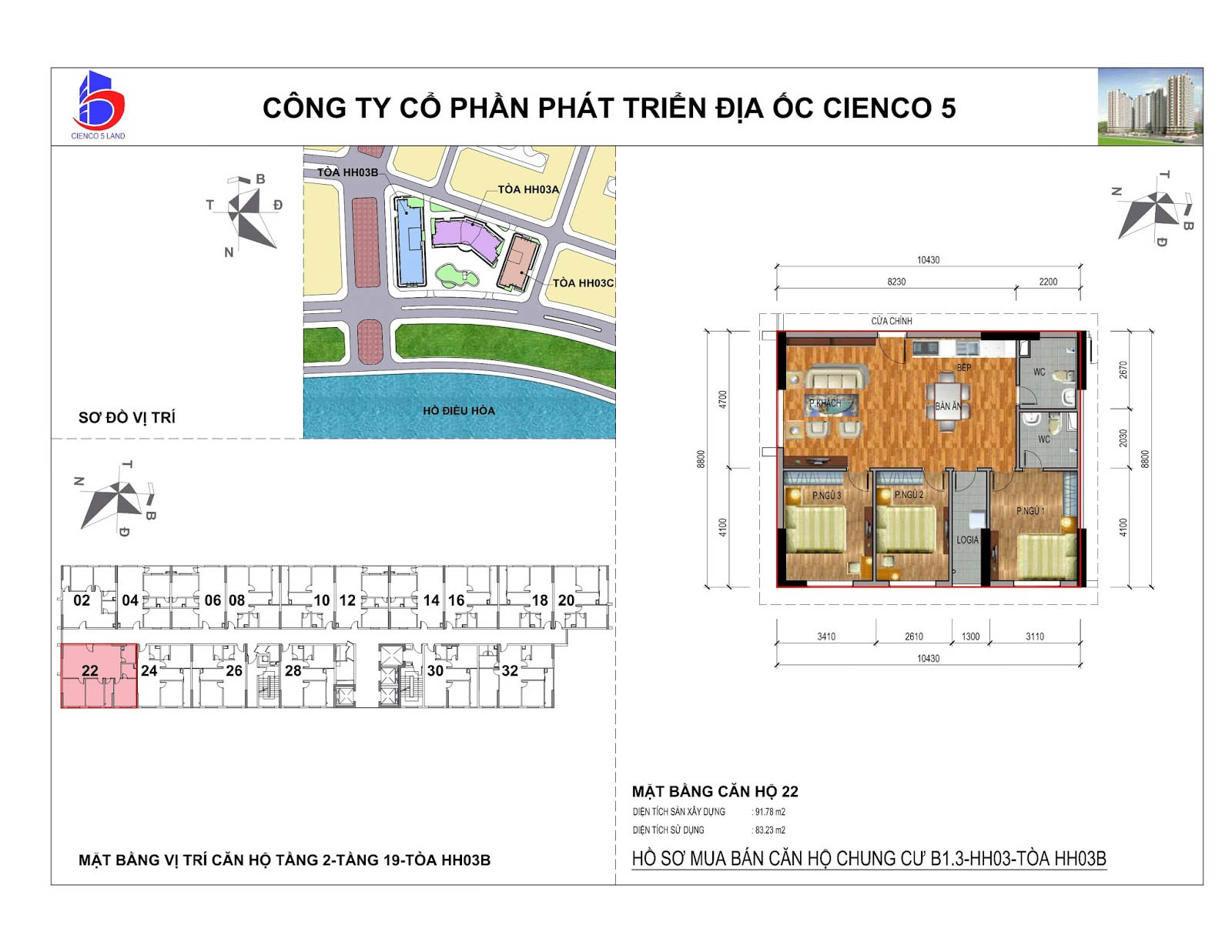 mặt bằng chung cư thanh hà b1.3 hh03b