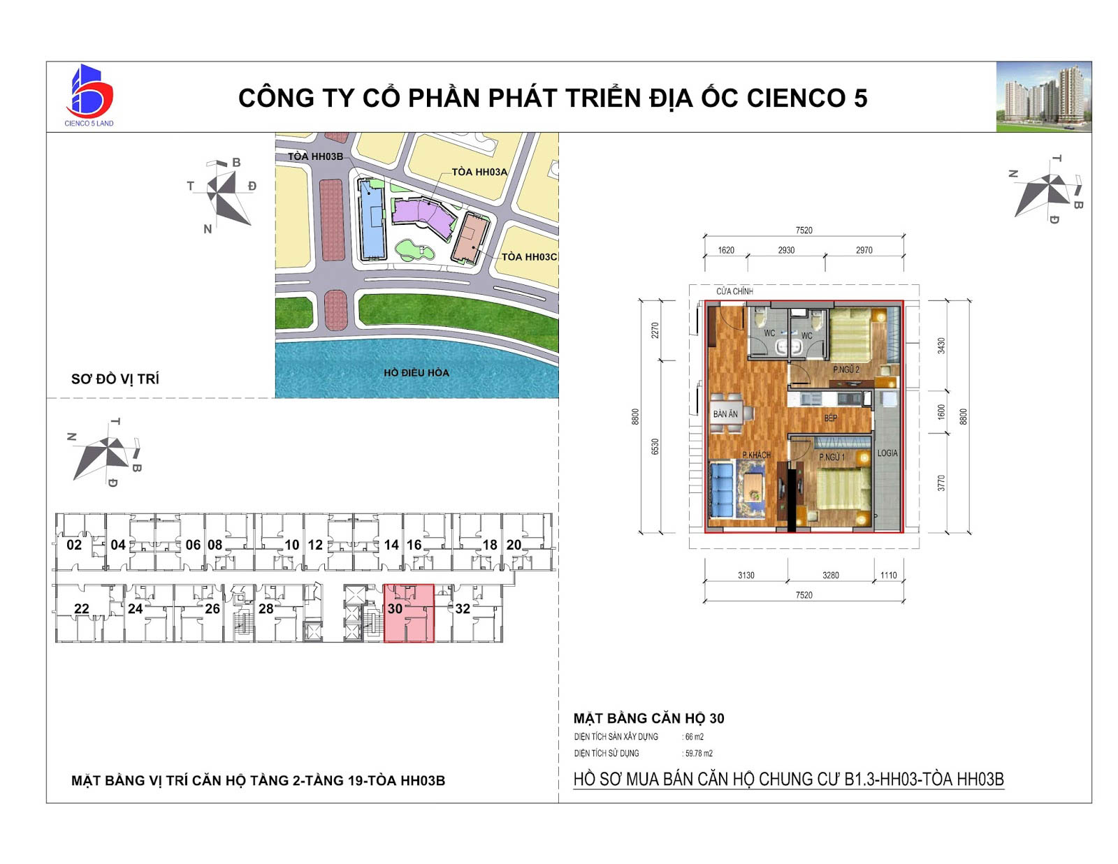 mặt bằng chung cư thanh hà b1.3 hh03b