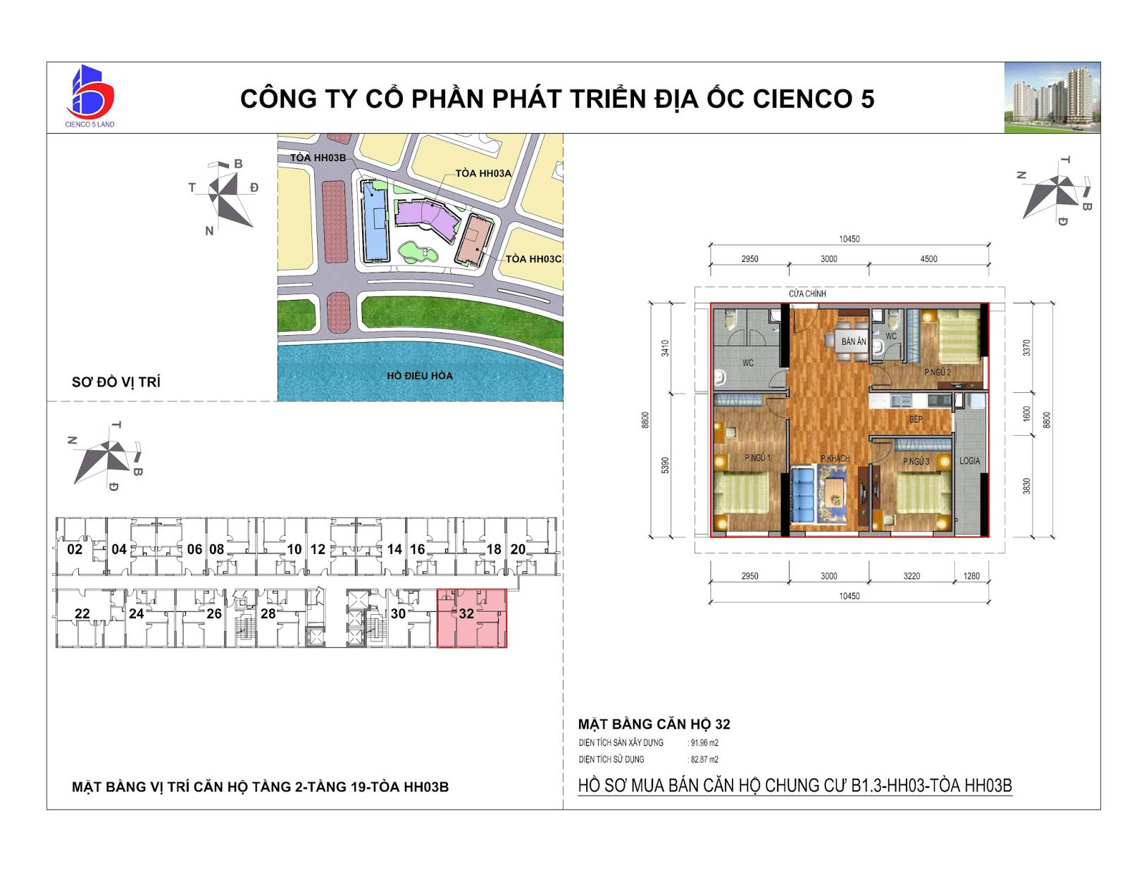 mặt bằng chung cư thanh hà b1.3 hh03b
