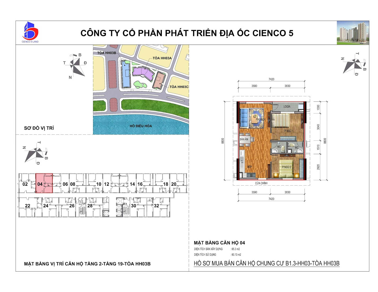 mặt bằng chung cư thanh hà b1.3 hh03b