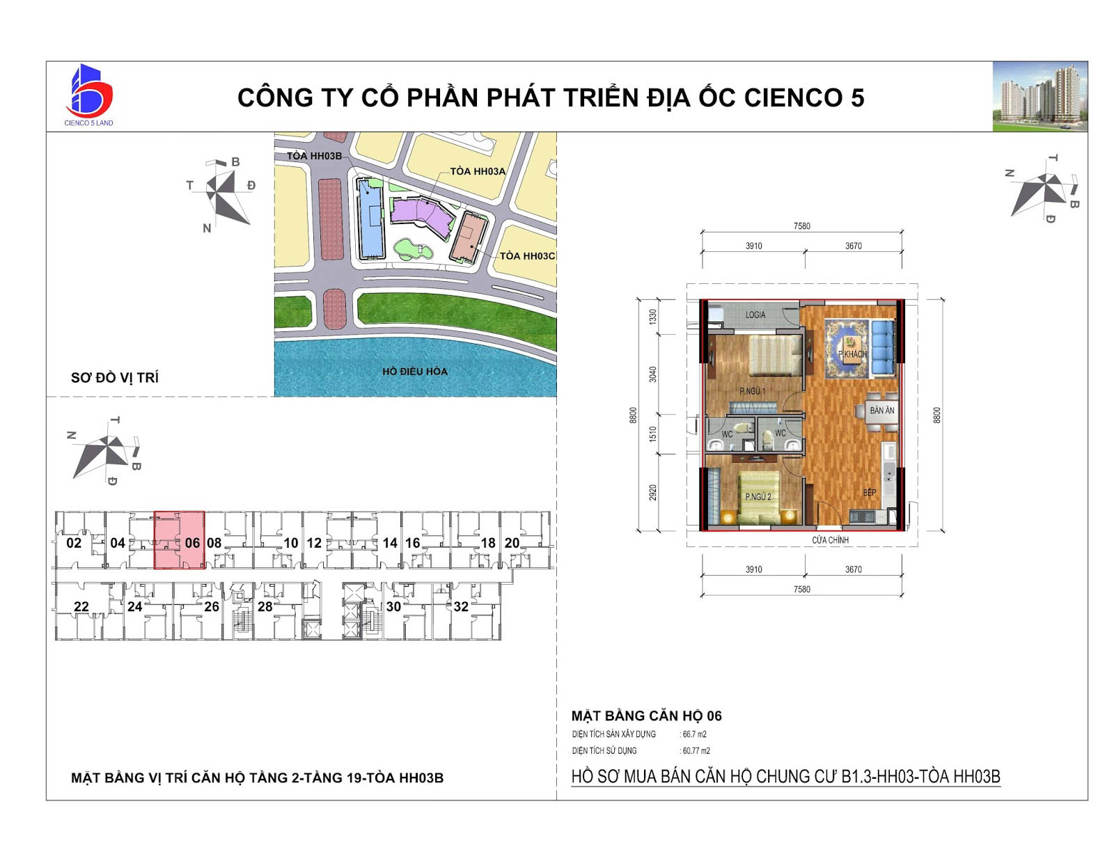 mặt bằng chung cư thanh hà b1.3 hh03b