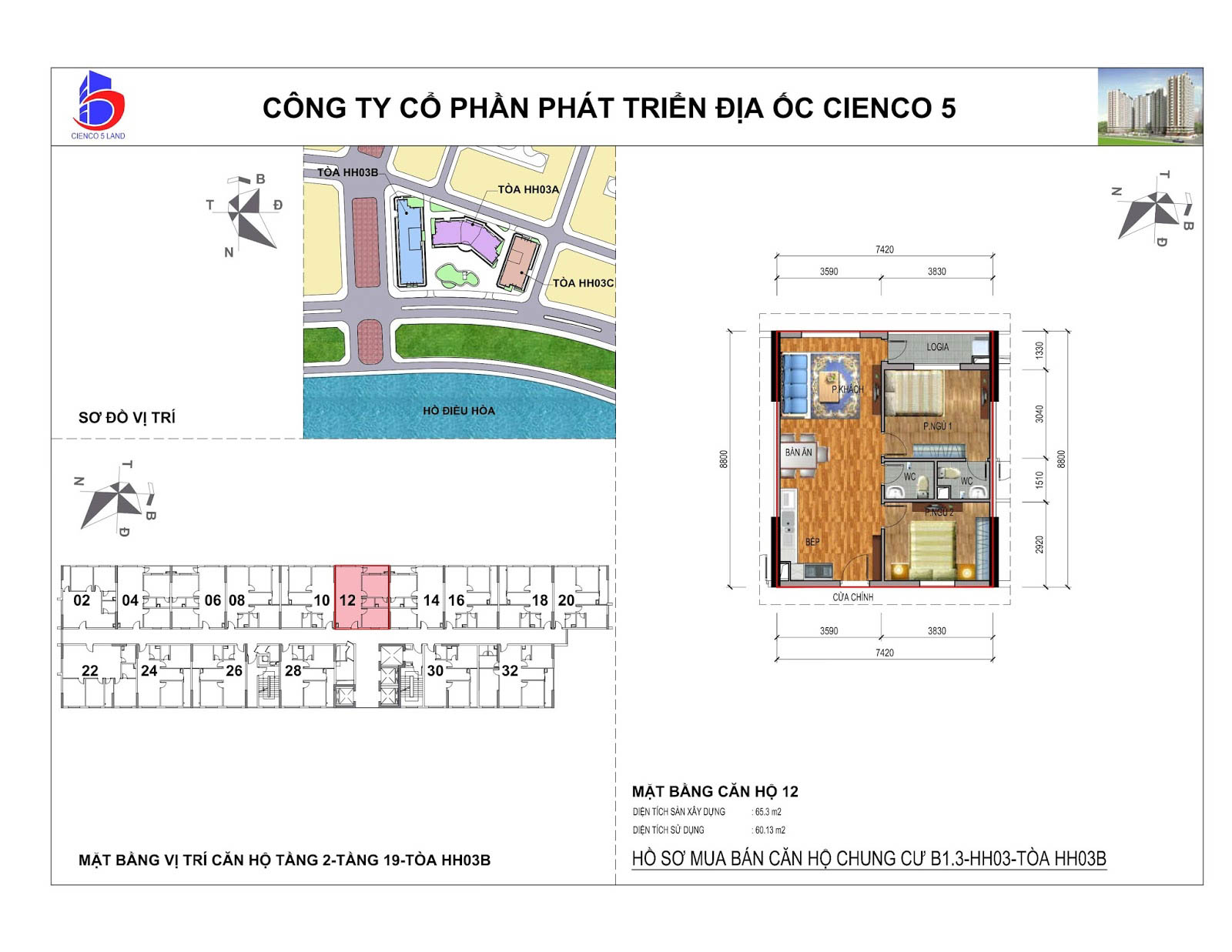 mặt bằng chung cư thanh hà b1.3 hh03b