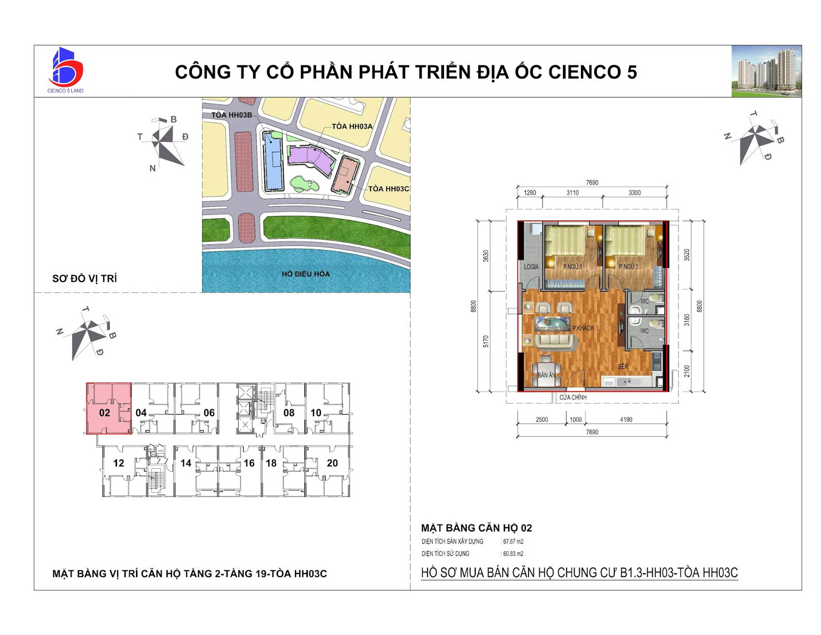 mặt bằng chung cư thanh hà b1.3 hh03c