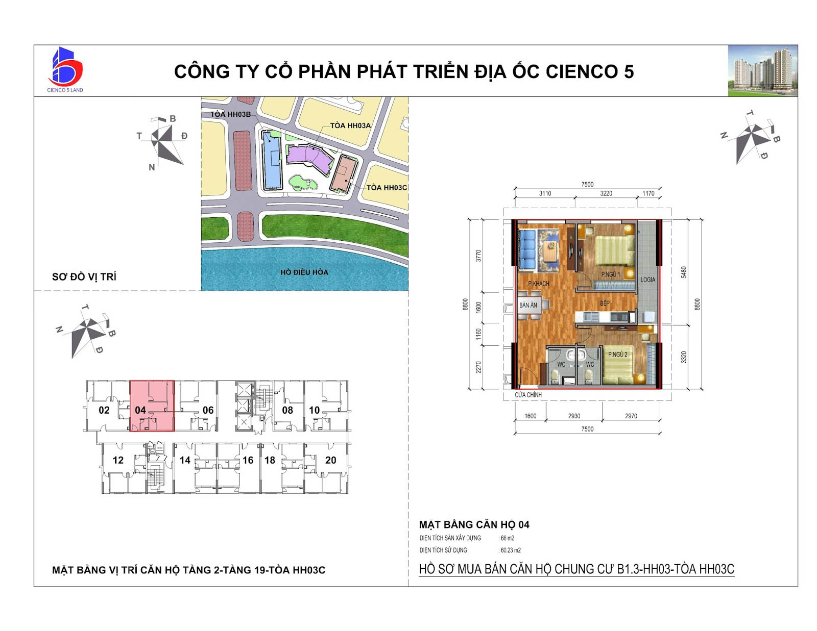 mặt bằng chung cư thanh hà b1.3 hh03c