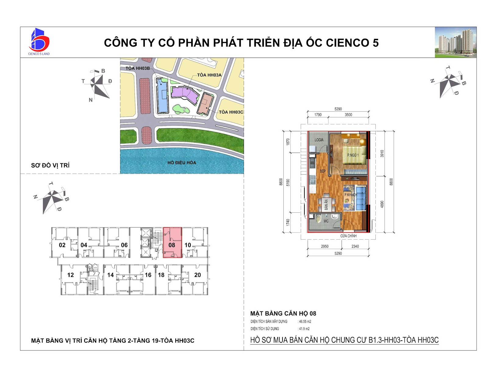 mặt bằng chung cư thanh hà b1.3 hh03c