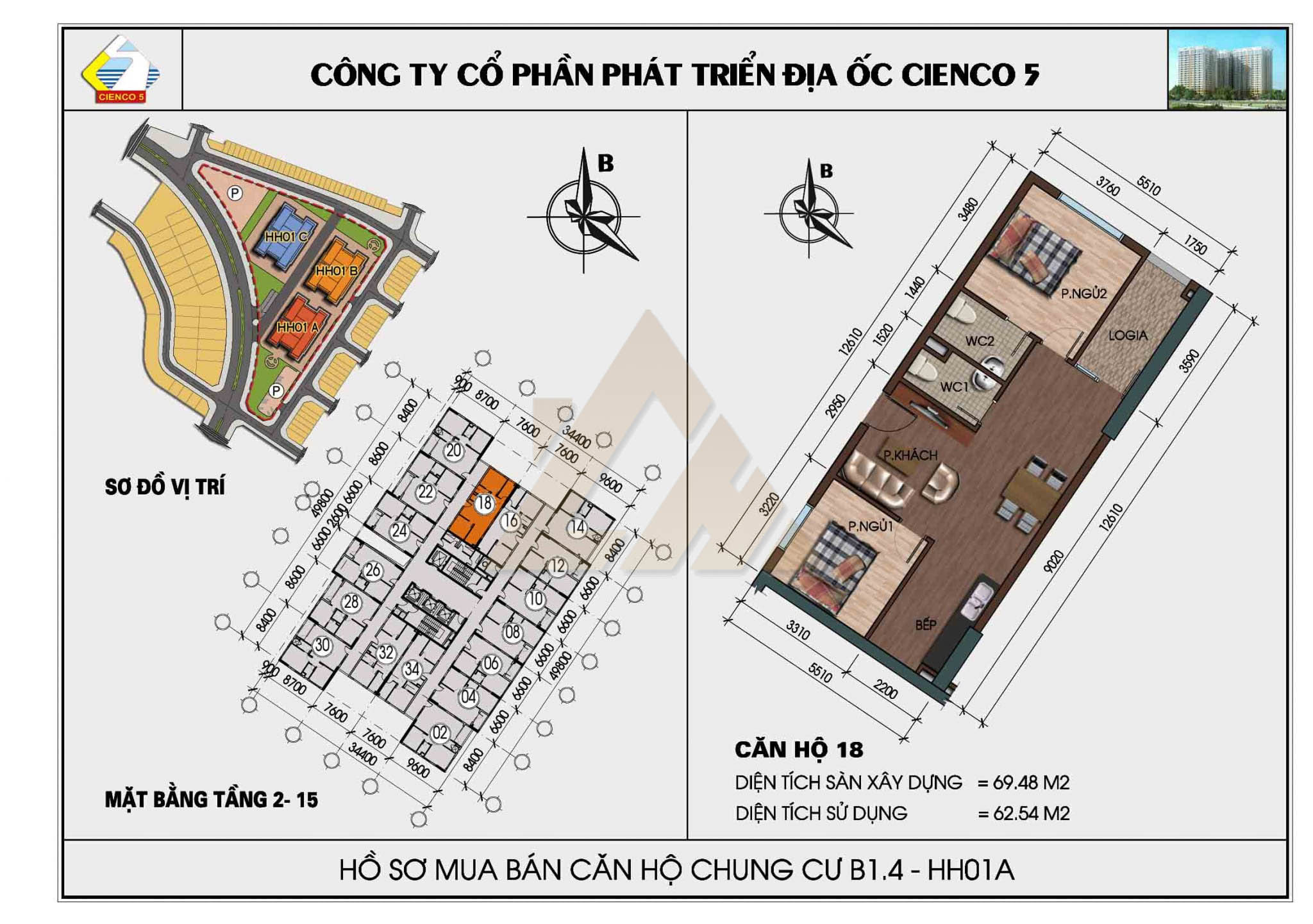 mặt bằng chung cư thanh hà b1.4 hh01