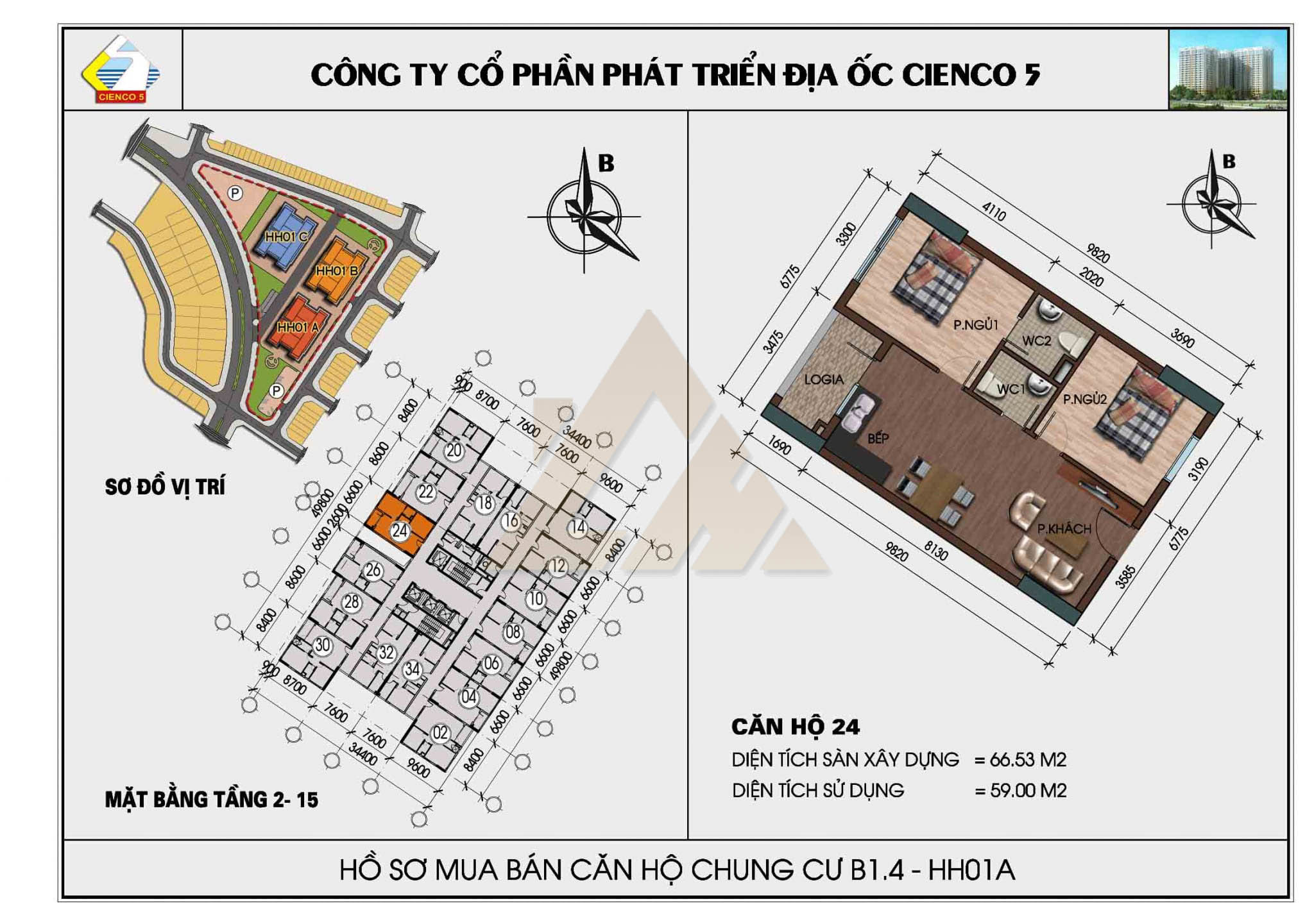 mặt bằng chung cư thanh hà b1.4 hh01