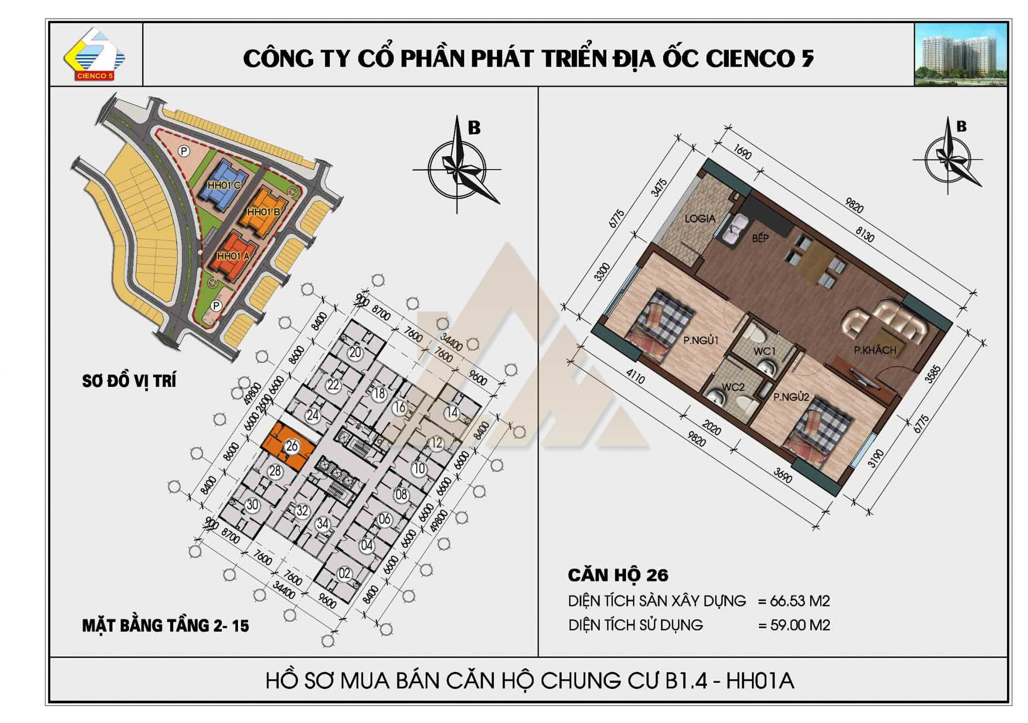 mặt bằng chung cư thanh hà b1.4 hh01