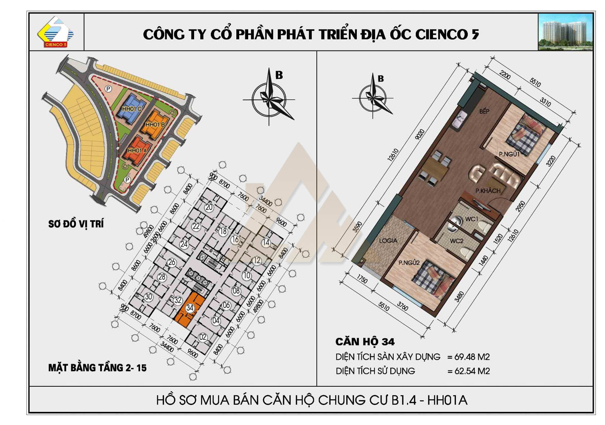 mặt bằng chung cư thanh hà b1.4 hh01