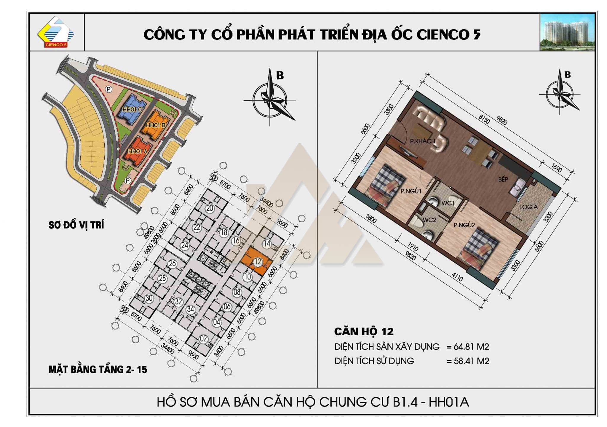 bán chung cư thanh hà b1.4 hh01c