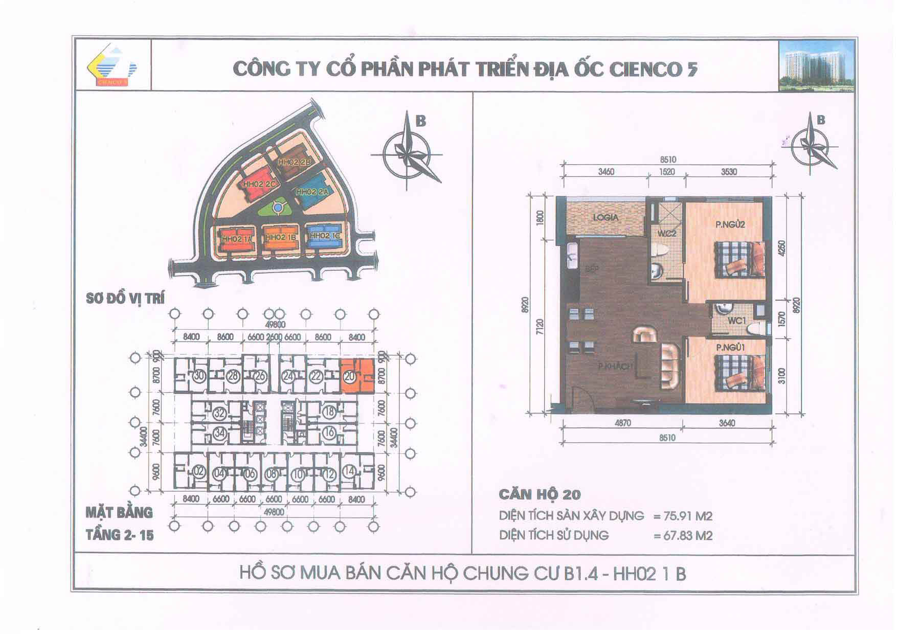mặt bằng chung cư thanh hà b1.4 hh02 1b