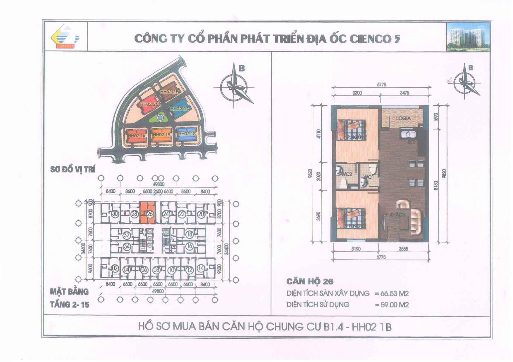 mặt bằng chung cư thanh hà b1.4 hh02 1b