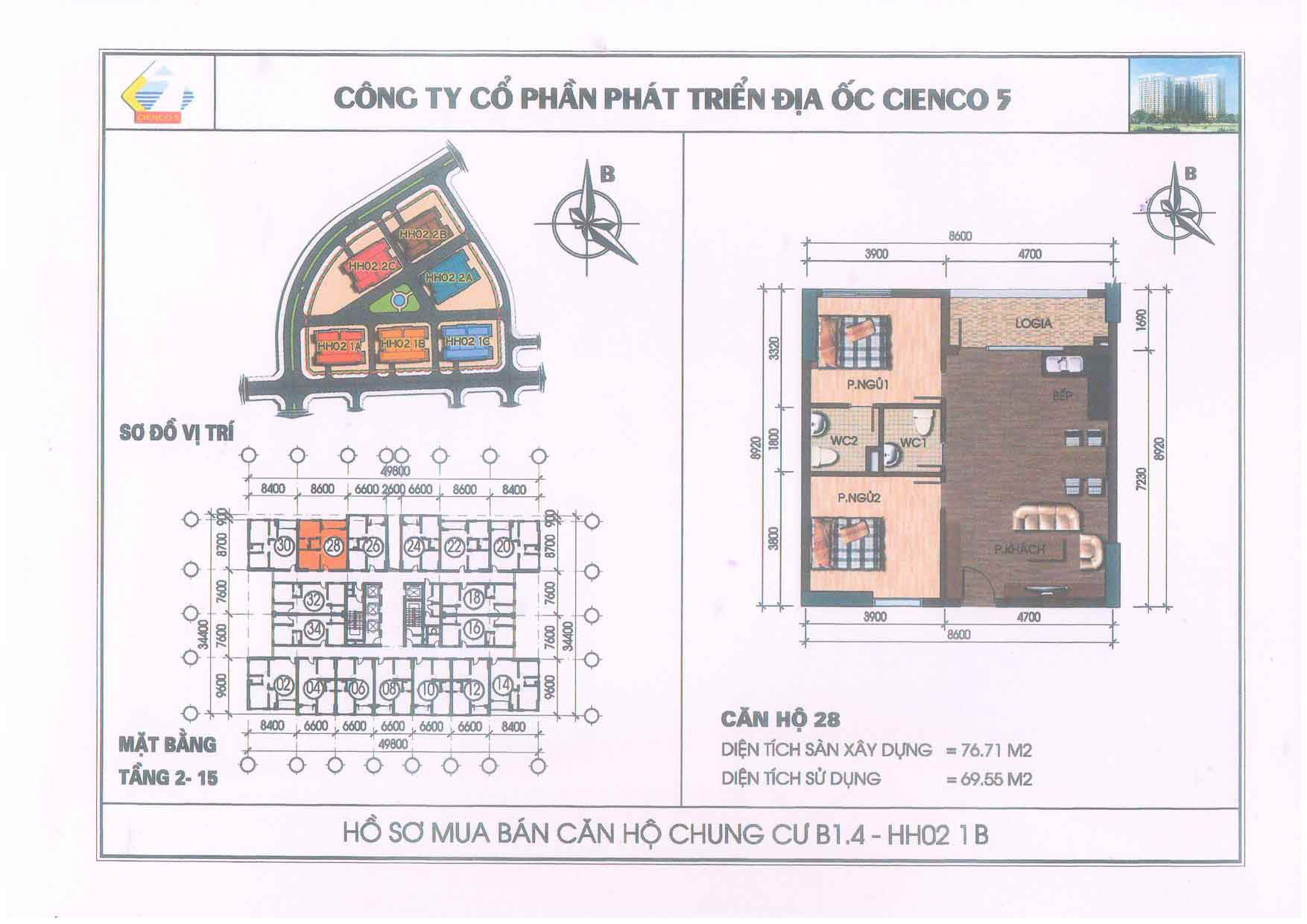 mặt bằng chung cư thanh hà b1.4 hh02 1b