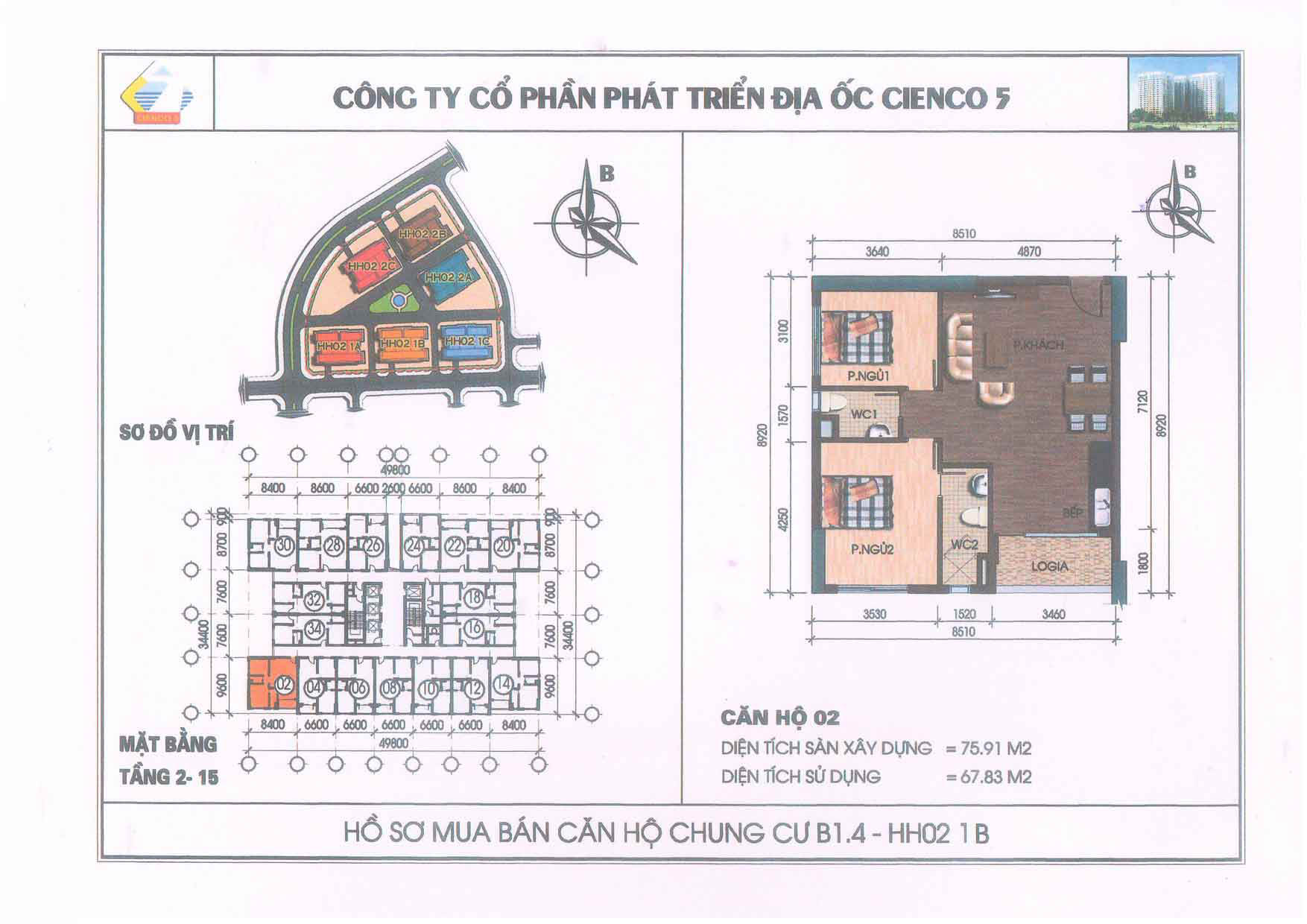mặt bằng chung cư thanh hà b1.4 hh02 1b