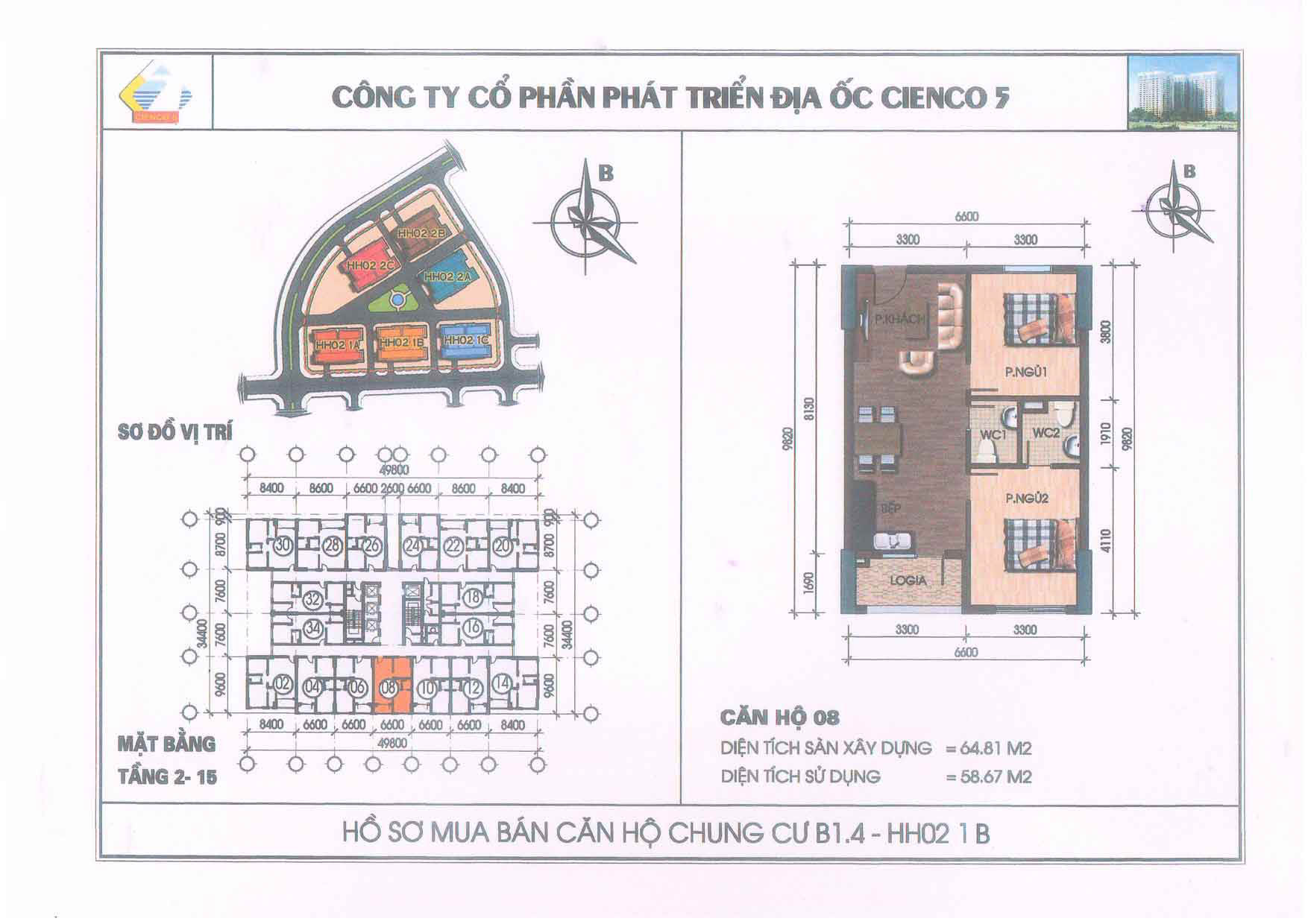 mặt bằng chung cư thanh hà b1.4 hh02 1b