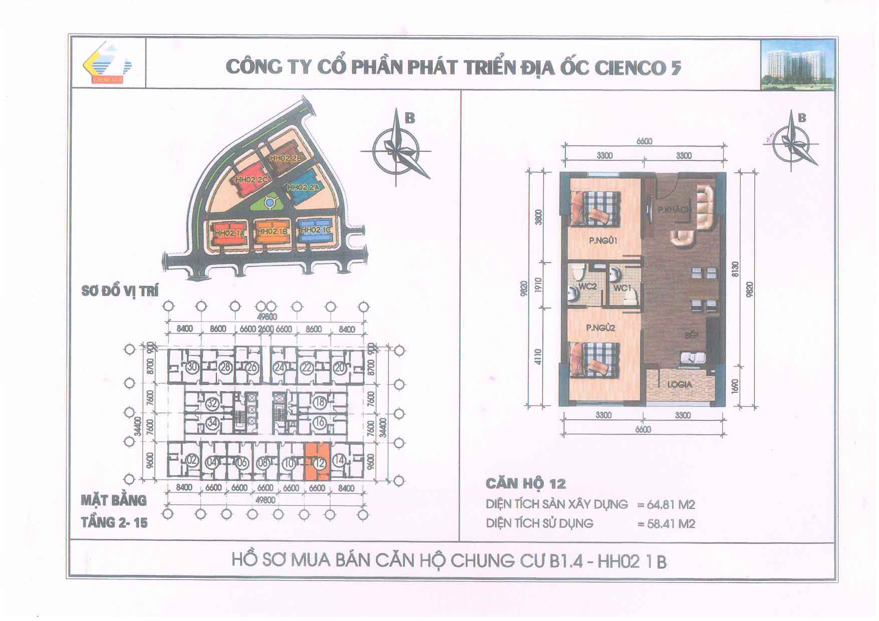 mặt bằng chung cư thanh hà b1.4 hh02 1b