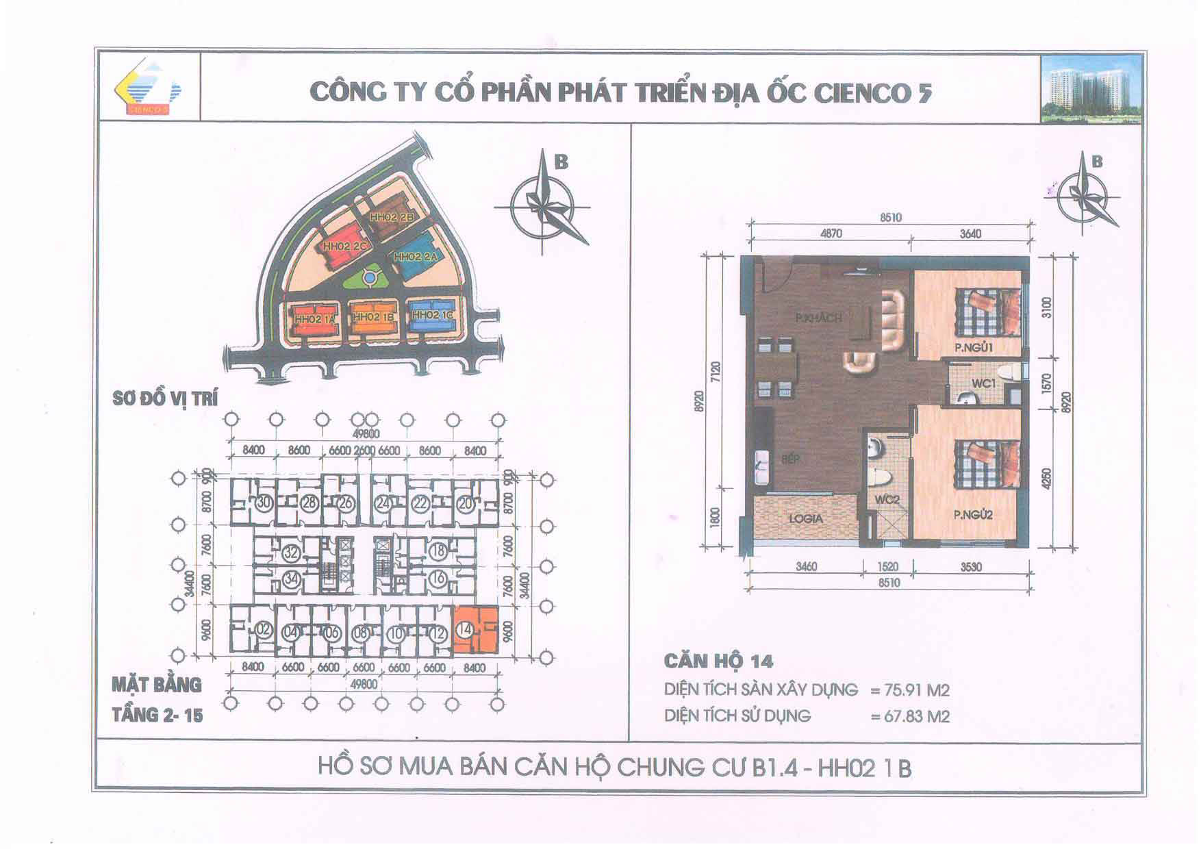 mặt bằng chung cư thanh hà b1.4 hh02 1b