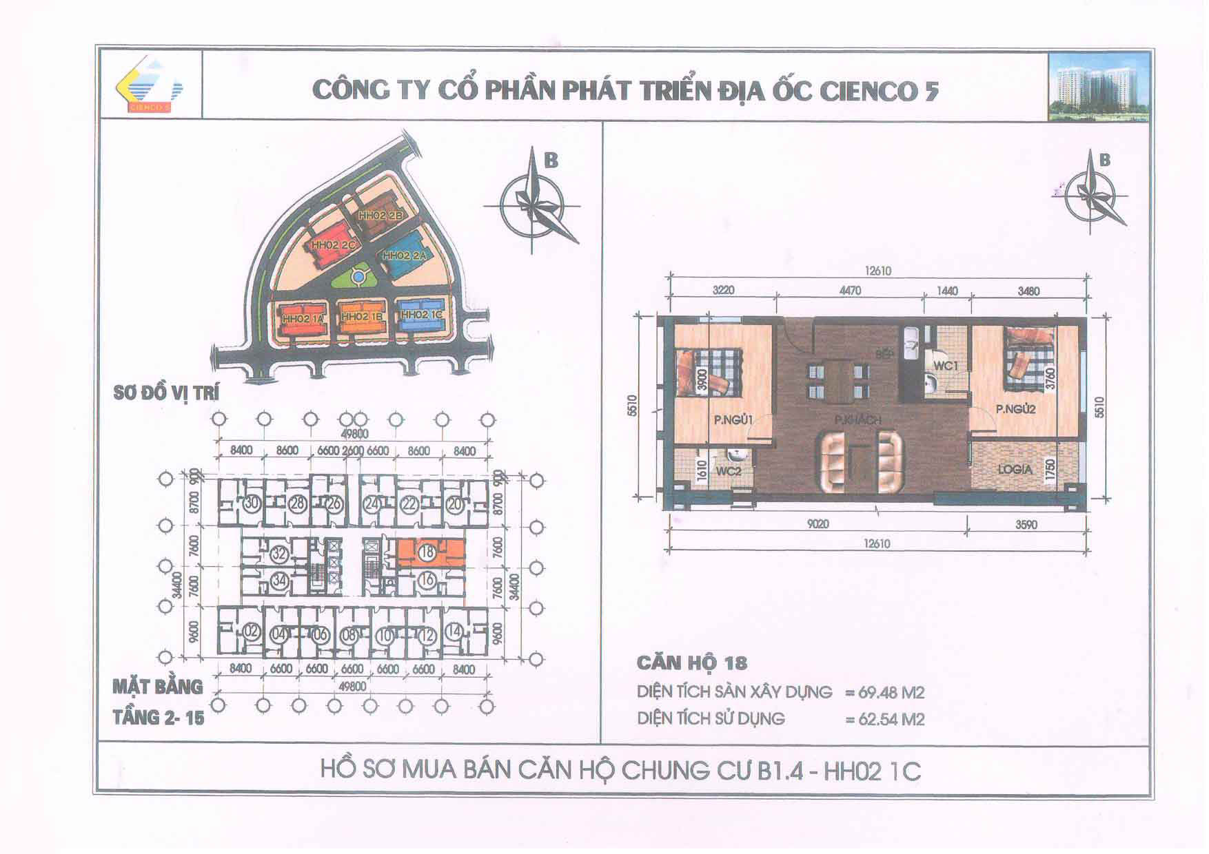 mặt bằng chung cư thanh hà b1.4 hh02 1c