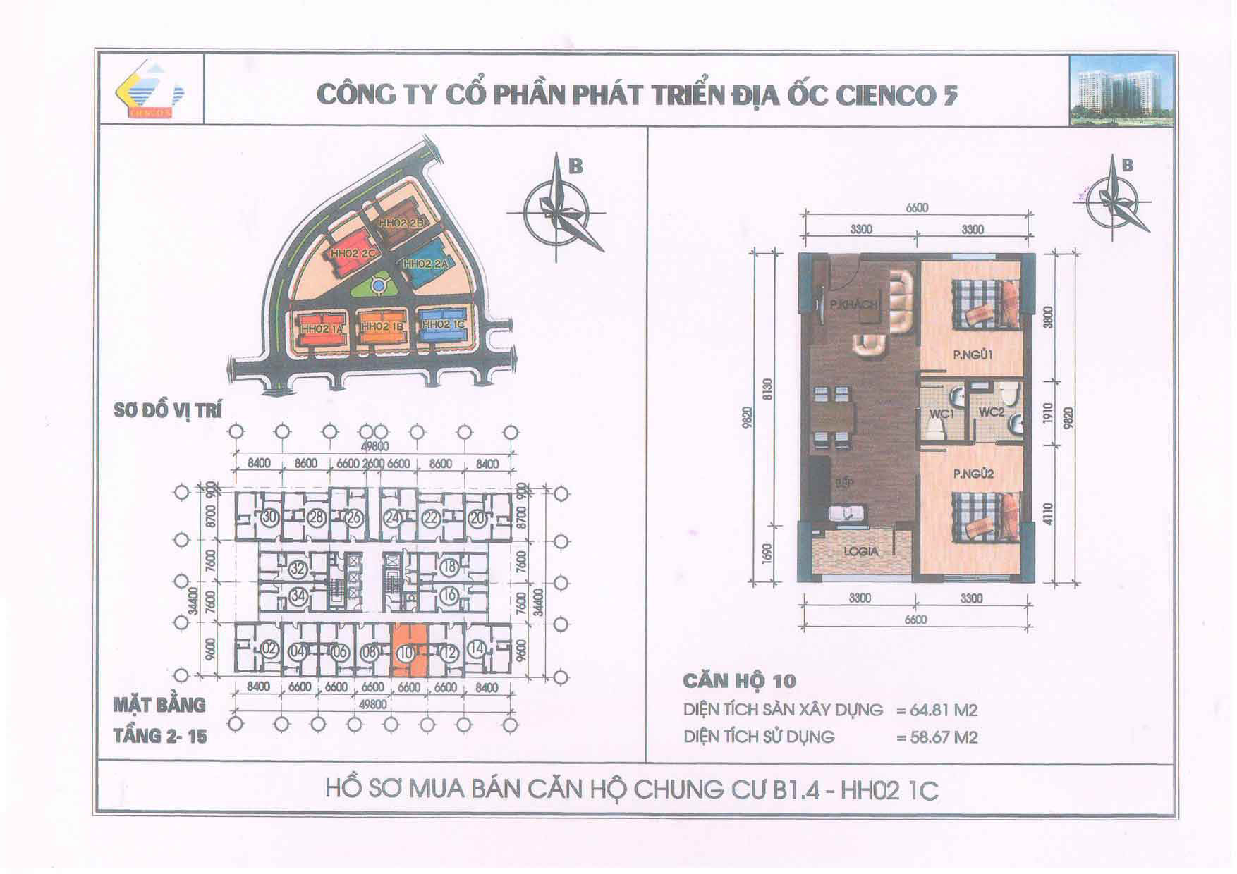 mặt bằng chung cư thanh hà b1.4 hh02 1c