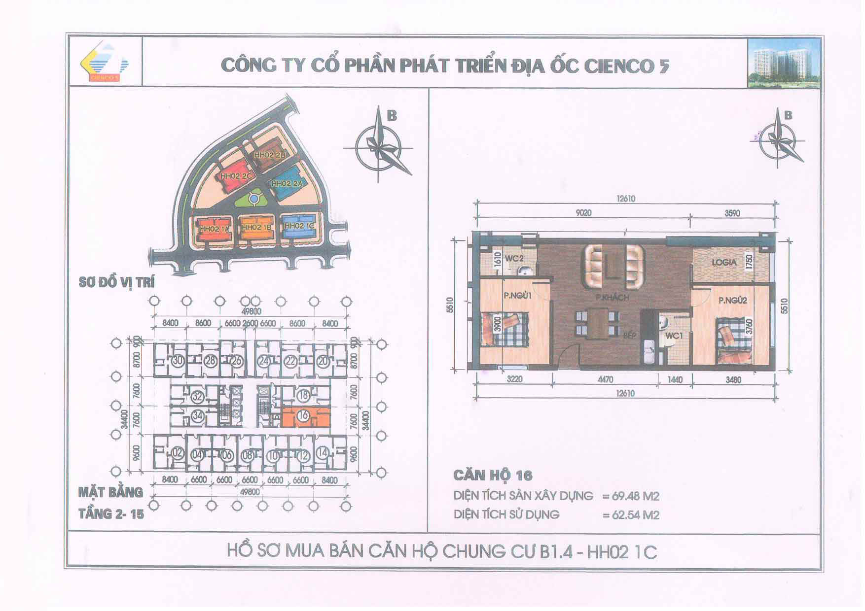 mặt bằng chung cư thanh hà b1.4 hh02 1c