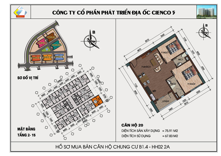 mặt bằng chung cư thanh hà b1.4 hh02 2