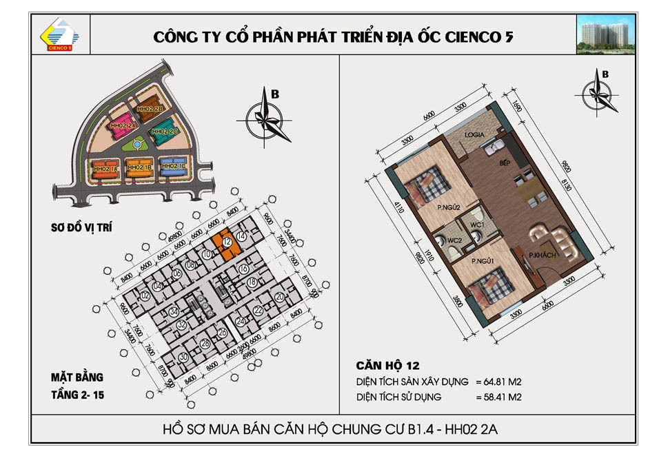 mặt bằng chung cư thanh hà b1.4 hh02 2