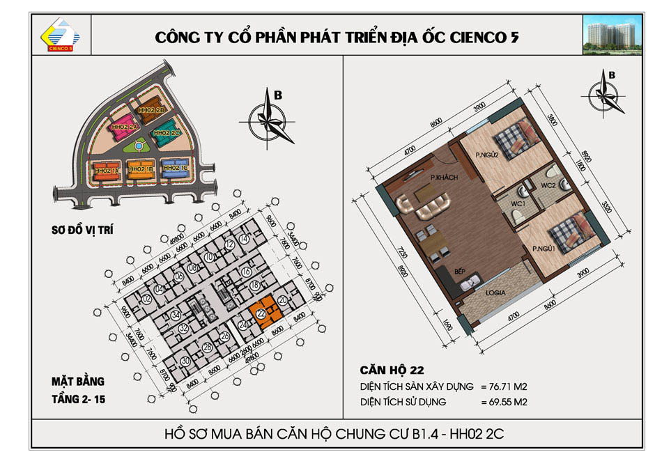 mặt bằng chung cư thanh hà b1.4 hh02 2c